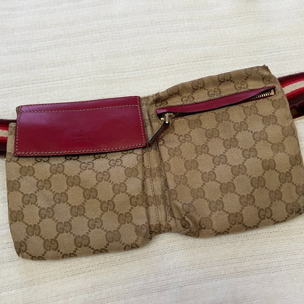 Gucci brown monogram canvas waist bag fanny pack
